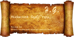 Hudacsek György névjegykártya