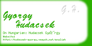 gyorgy hudacsek business card